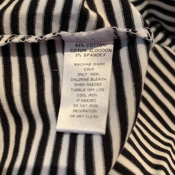 NWT LOFT Striped Elbow Sleeve Off Shoulder Tee - Picture 5 of 5